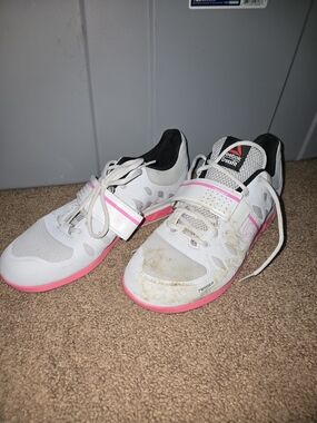 Reebok Women's White and Pink CrossFit Training Shoes